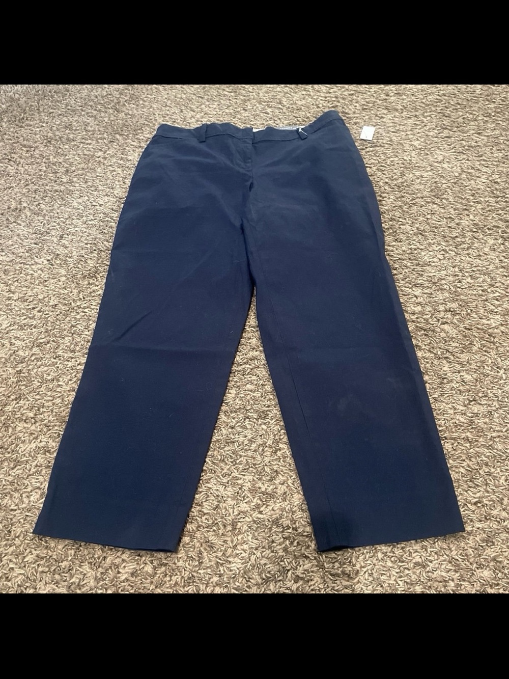 Talbots NWT perfect crop pants, navy blue size 10